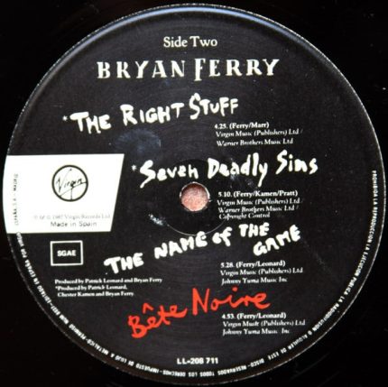 Bryan Ferry - Bête Noire LP – Dreams On Vinyl – Vinilo De época