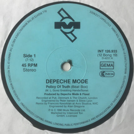 Depeche Mode - Policy Of Truth Maxi 12 – Dreams On Vinyl – Vinilo De época