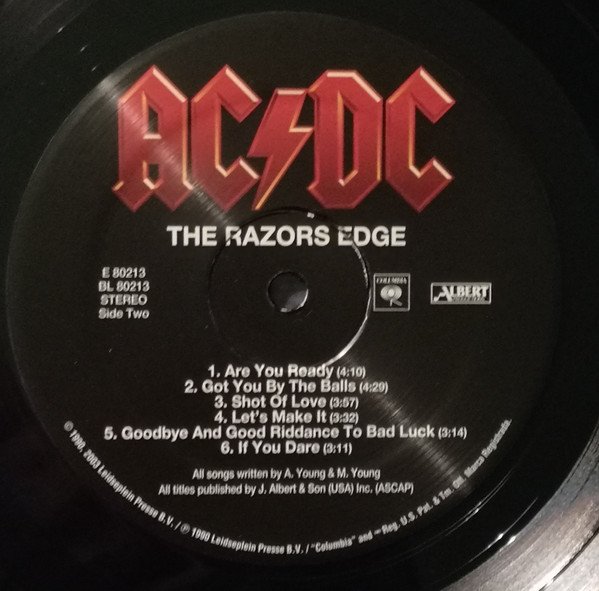 AC DC - The Razors Edge LP – Dreams on Vinyl – Vinilos Nuevos Sellados