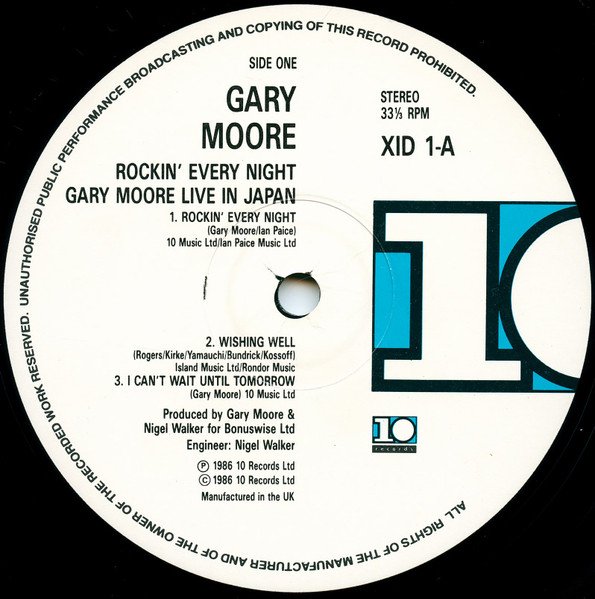 Comprar Gary Moore Rockin Every Night Live In Japan LP Dreams On 