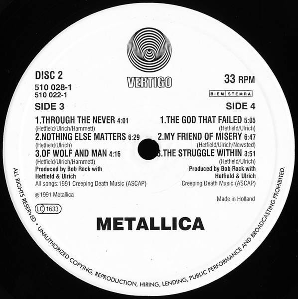 Don't Tread On Else Matters - Vinilo - Metallica - Disco de vinilo