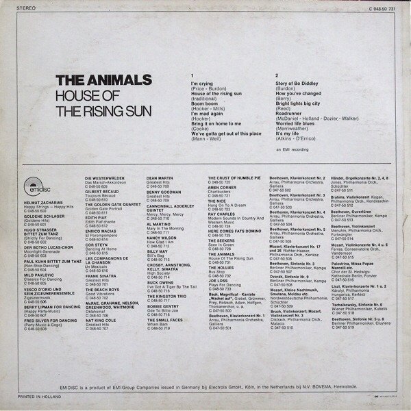 Comprar The Animals - House Of The Rising Sun LP – Dreams on Vinyl ...
