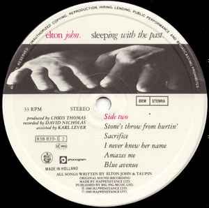 Elton John - Sleeping With The Past LP – Dreams on Vinyl – Vinilo de época