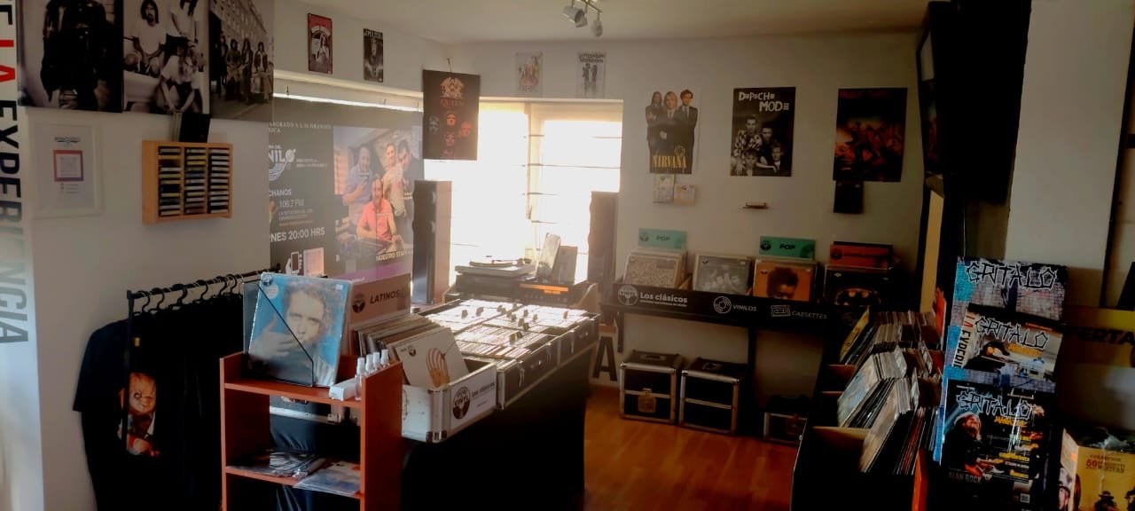 Interior de Dreams on Vinyl, disquería ubicada en Los Pablos 1833, Temuco